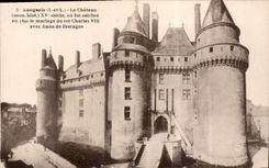 CPA Langeais I et L le Chateau mon hist siecle ou fut celebre en 1491 le mariage du roi Charles VIII
