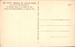 CPA Les Petits Tableaux de L'Ile de France Palais de Fontainebleau La galerie Henri II ou Salle de B