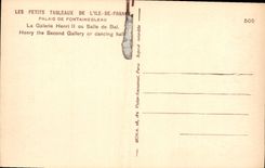 CPA Les Petits Tableaux de L'Ile de France Palais de Fontainebleau La galerie Henri II ou Salle de B