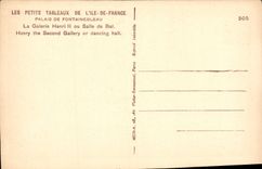 CPA Les Petits Tableaux de L'Ile de France Palais de Fontainebleau La galerie Henri II ou Salle de B