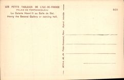 CPA Les Petits Tableaux de L'Ile de France Palais de Fontainebleau La galerie Henri II ou Salle de B