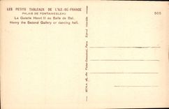 CPA Les Petits Tableaux de L'Ile de France Palais de Fontainebleau La galerie Henri II ou Salle de B