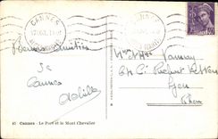 CPA Cannes le Port et le Mont Chevalier 