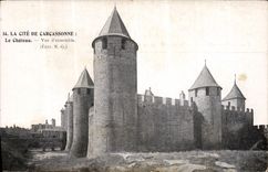 CPA La Cite de Carcassonne le Chateau vue d'ensemble 