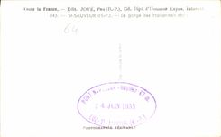 CPA St Sauveur H P la Gorge des Hollandais 