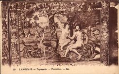 CPA Langeais Tapisserie Tentation 