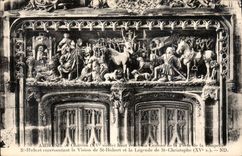 CPA Amboise Le Chateau haut relef de la Porte de la Chapelle St Hubert representant la Vision de St 