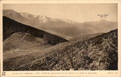 CPA Route des Pyrenees Col d'Aspin panorama sur la chaine du cote de Bagneres 