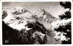 CPA Bagneres de Bigorre Le Pic du Midi vu de la route du Tourmalet 