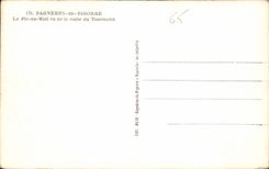 CPA Bagneres de Bigorre Le Pic du Midi vu de la route du Tourmalet 