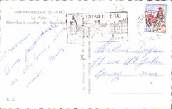 CPA Fontainebleau S et M Le Palais Chambre a coucher de Napoleon 