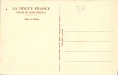 CPA La Douce France Palais de Fontainebleau Salle du Trone 