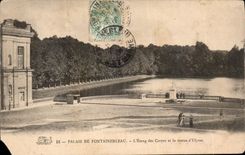 CPA Palais de Fontainebleau L'Etang des Carpes et la Statue d'Ulysse 