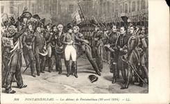 CPA Fontainebleau Les Adieux de Fontainebleau 20 Avril 1814 Napoleon