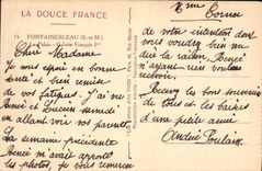 CPA La Douce France Fontainebleau S et M le Palais Galerie Francois Ier 