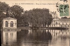 CPA Palais de Fontainebleau Etang aux Carpes et Pavillon de l'Empereur 