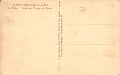 CPA Fontainebleau S et M Le Palais Facade sur l'Etang aux Carpes 