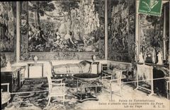 CPA Palais de Fontainebleau Salon d'Attente des Appartements du Pape Lit du Pape 