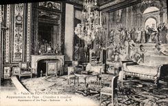 CPA Palais de Fontainebleau Appartements du Pape Chambre a coucher 