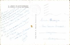 CPA Palais de Fontainebleau Le Chateau et L'Etang des Carpes 