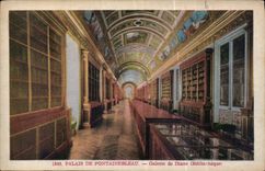 CPA Palais de Fontainebleau Galerie de Diane Bibliotheque 