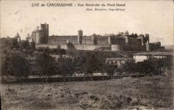 CPA Cite de Carcassonne Vue generale du Nord Ouest 