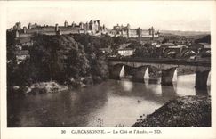CPA Carcassonne La Cite et l'Aude 