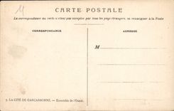 CPA La Cite de Carcassonne Ensemble de l'Ouest Publicite Ricqles