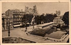 CPA La Douce France Narbonne Aude Le Canal et la Cathedrale St Just 