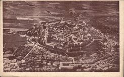 CPA Carcassonne La Cite Vue prise par avion 