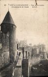CPA Cite de Carcassonne Tour de la Justice et avant-porte de l'Aude 