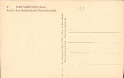 CPA Carcassonne Aude la Cite les Machicoulis et la Porte du Senechal 