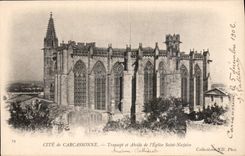 CPA Cite de Carcassonne Transept et Abside de l'Eglise Saint Nazaire 