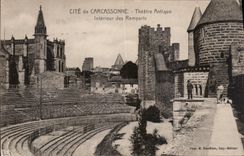 CPA Cite de Carcassonne Theatre Antique interieur des Remparts 