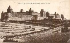 CPA La Cite de Carcassonne vue generale du Sud 