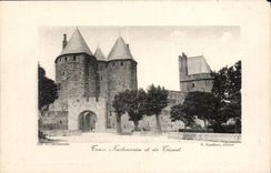 CPA Cite de Carcassonne Tours Narbonnaise et du Tresaut
