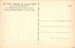 CPA Les Petits Tableaux de L'Ile de France Palais de Fontainebleau La Galerie Henri II ou Salle de B