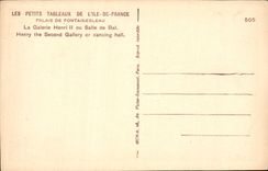 CPA Les Petits Tableaux de L'Ile de France Palais de Fontainebleau La Galerie Henri II ou Salle de B