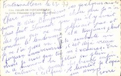 CPA Palais de Fontainebleau la Grille d'Honneur et la Cour des Adieux 