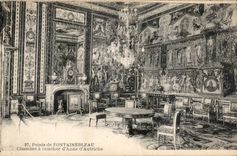 CPA Palais de Fontainebleau Chambre a coucher d'Anne d'Autriche 