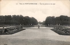 CPA Palais de Fontainebleau vue du parterre et du canal 