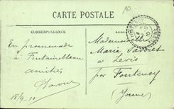 CPA Fontainebleau le palais la Cour des Adieux 