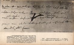 CPA Fontainebleau Le palais l'Acte d'Abdication de Napoleon Ier 