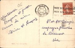 CPA Nice vue entre les Pins 