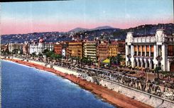 CPA Nice A M Promenade des Anglais Palais de la Mediterranee et les Hotels 