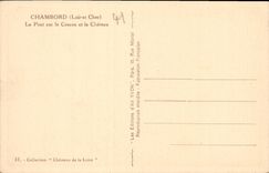 CPA Chambord Loire et Cher le Pont sur le Cosson et le Chateau 