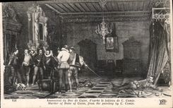 CPA Assassinat du Duc de Guise d'apres le Tableau de C Comte 