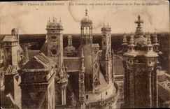 CPA Chateau de Chambord les Combles vue prise a vol d'Oiseau de la Tour de l'Horloge 