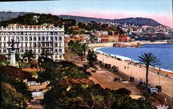 CPA Nice vue sur le Mont Boron 