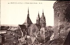 CPA Blois L et Ch l'eglise Saint Nicolas 